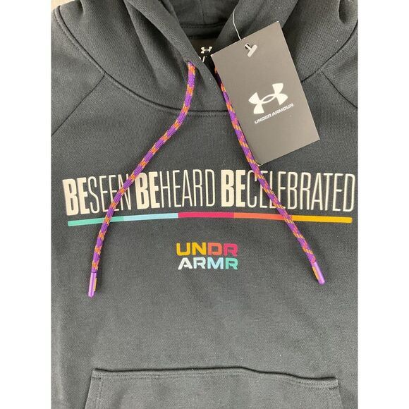 Under Armour Hoodie Womens Medium Loose Be Seen Be Heard Black History Month - Picture 4 of 9